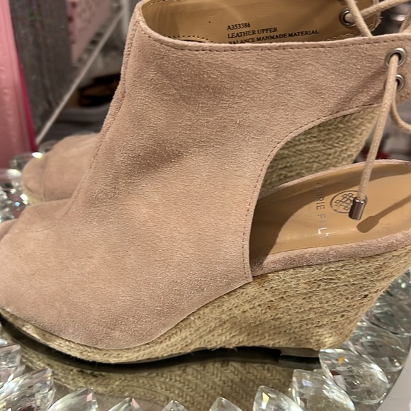 Laurie Felt Leather Upper Peep Toe Shoes 8.5 - Picture 6 of 12